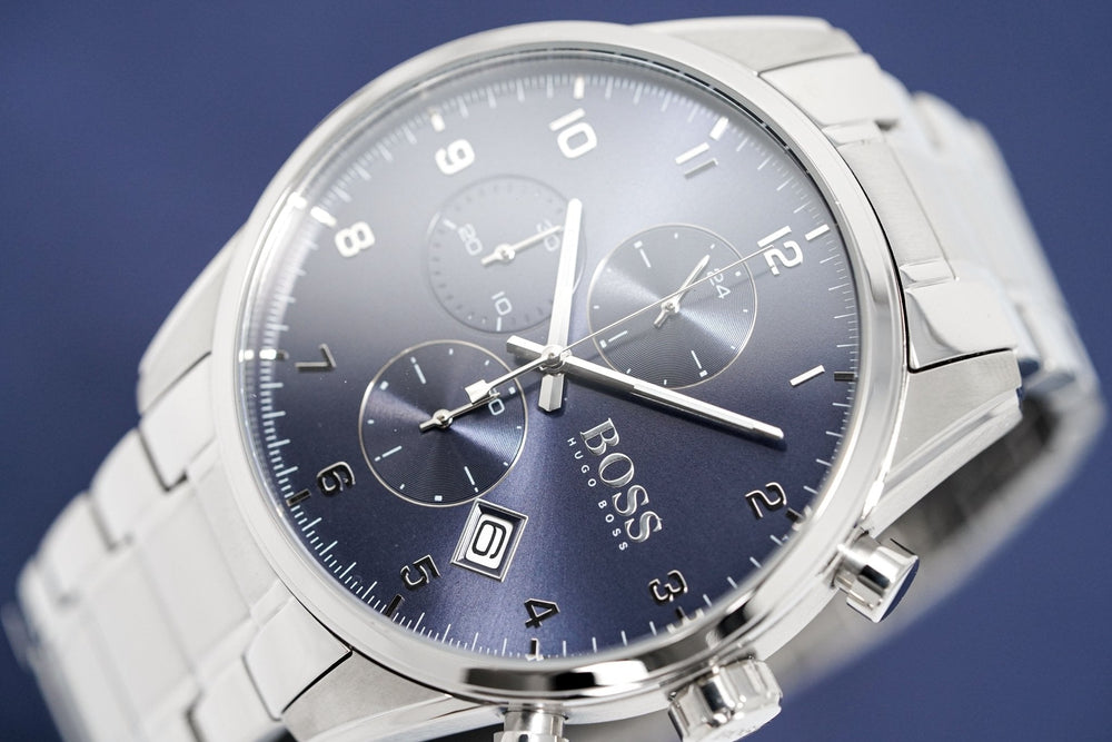 Hugo Boss Men S ur Chronograph Skymaster blå Hb1513784