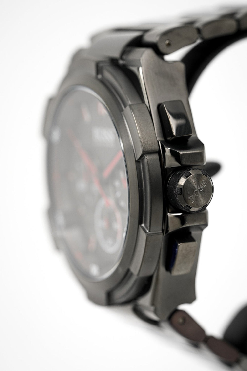 Hugo Boss Men S ur Chronograph Supernova Gun Metal Hb1513361