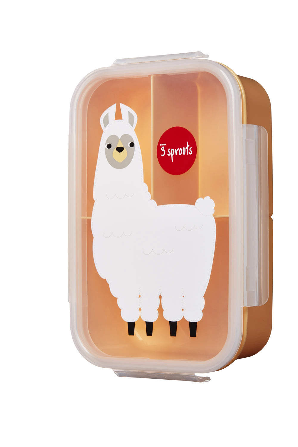 Madkasse med lama-motiv, 3 rum, børnevenlig lukning – 3 Sprouts