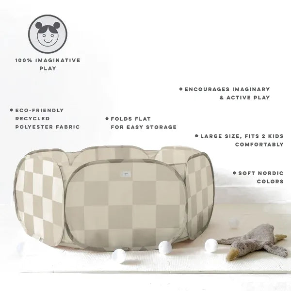 3 Sprouts Boldbassin, Checkerboard beige
