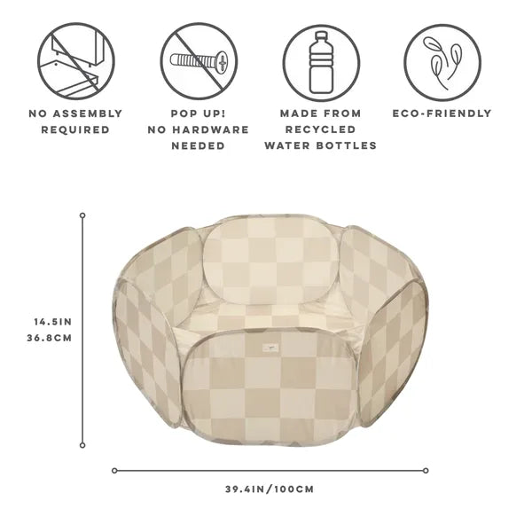 3 Sprouts Boldbassin, Checkerboard beige