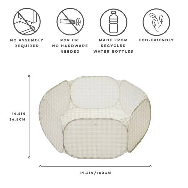 3 Sprouts Boldbassin, Gingham beige