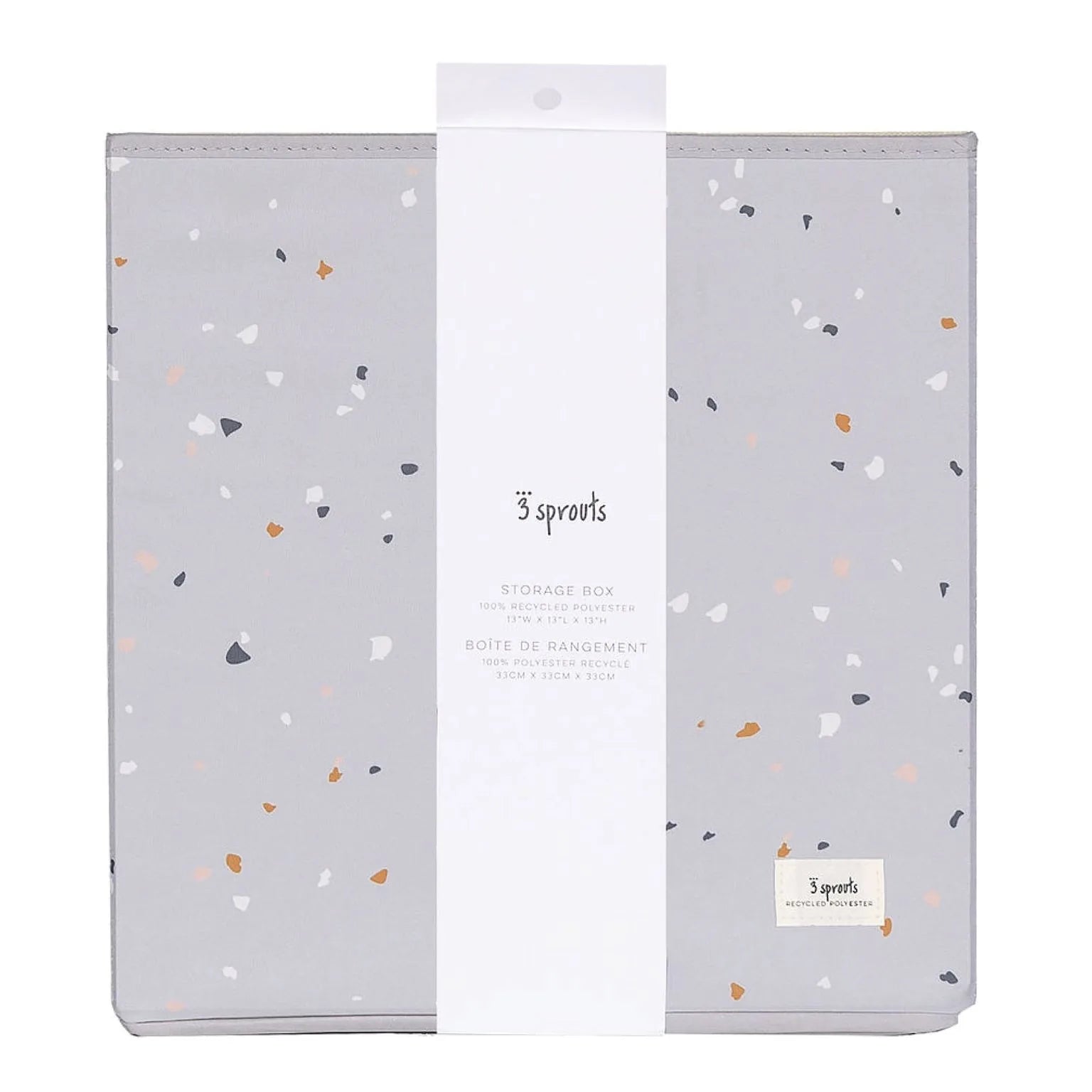 3 Sprouts Opbevaringskasse, Terrazzo/Lysegrå
