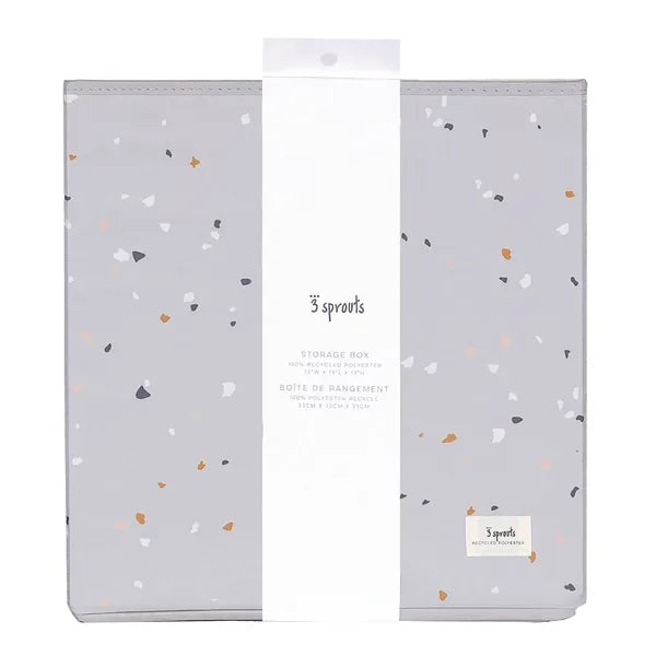 Opbevaringskasse – Terrazzo, Lysegrå – 3 Sprouts