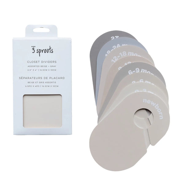 3 Sprouts Skabsdeler (8 stk.), Beige grå