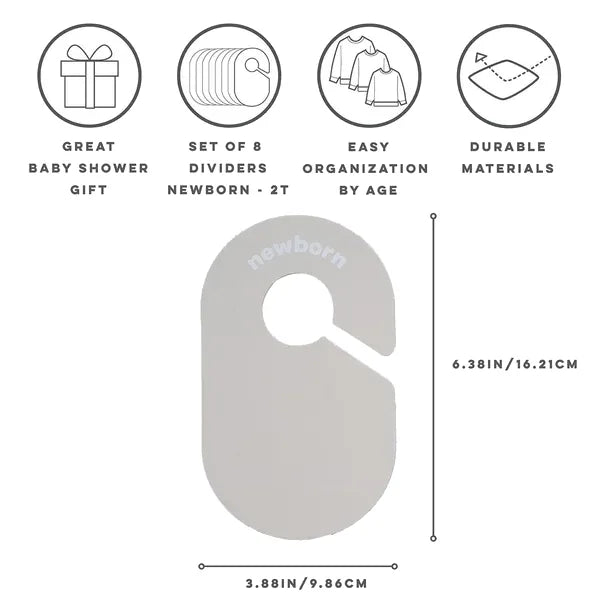 Skabsdeler (8 Stk.) – Beige grå – 3 Sprouts