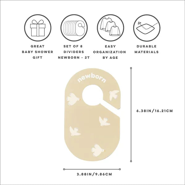 Skabsdeler (8 Stk.) – Fugl – 3 Sprouts