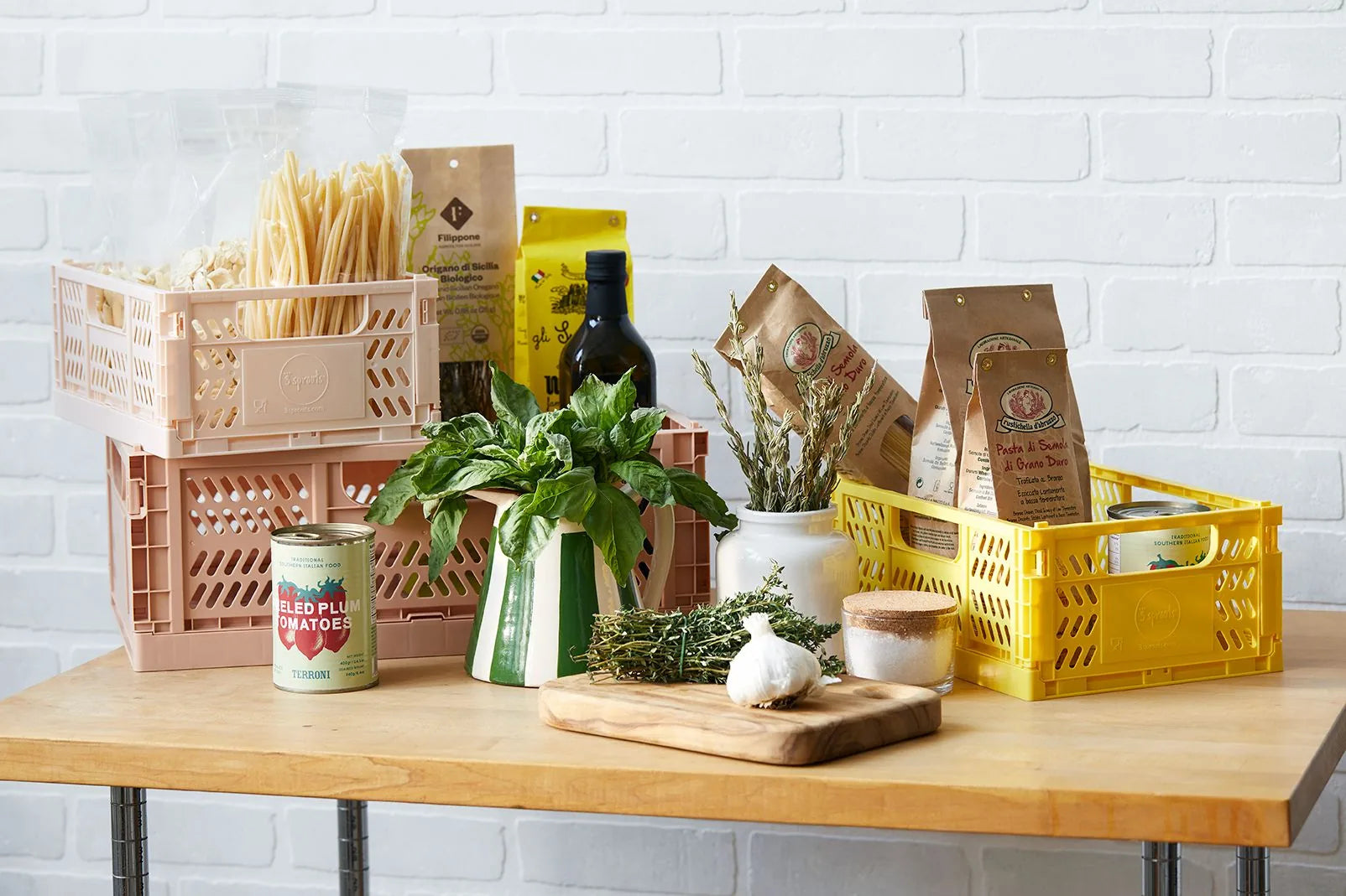 3 Sprouts Moderne foldekasse str. L, Ler