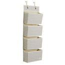 3 Sprouts Dørophæng med lommer, Gingham beige