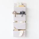 3 Sprouts Dørophæng med lommer, Gingham beige