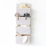 3 Sprouts Dørophæng med lommer, Gingham beige