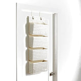 3 Sprouts Dørophæng med lommer, Gingham beige