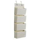 3 Sprouts Dørophæng med lommer, Gingham beige