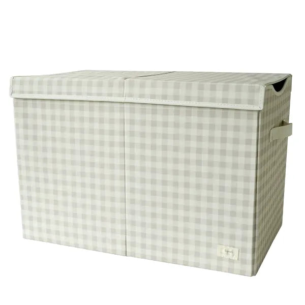 Opbevaringskasse Med Låg – Gingham beige – 3 Sprouts