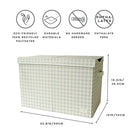 Opbevaringskasse Med Låg – Gingham beige – 3 Sprouts