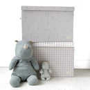 Opbevaringskasse Med Låg – Gingham beige – 3 Sprouts