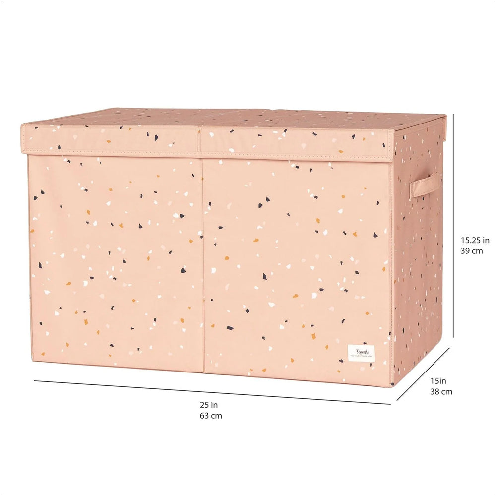 Opbevaringskasse Med Låg – Terrazzo, Ler – 3 Sprouts