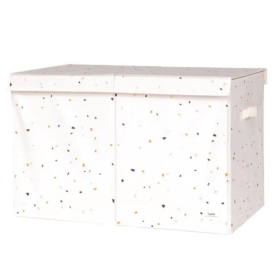 Opbevaringskasse Med Låg – Terrazzo, Creme – 3 Sprouts