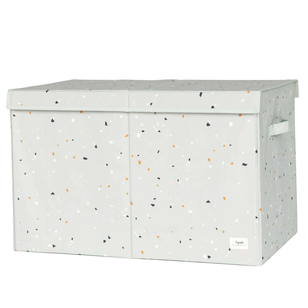 Opbevaringskasse Med Låg – Terrazzo, Grøn – 3 Sprouts
