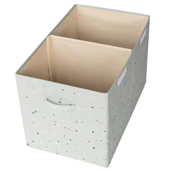 3 Sprouts Opbevaringskasse med låg, Terrazzo/Grøn