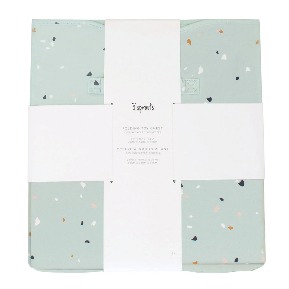 Opbevaringskasse Med Låg – Terrazzo, Grøn – 3 Sprouts