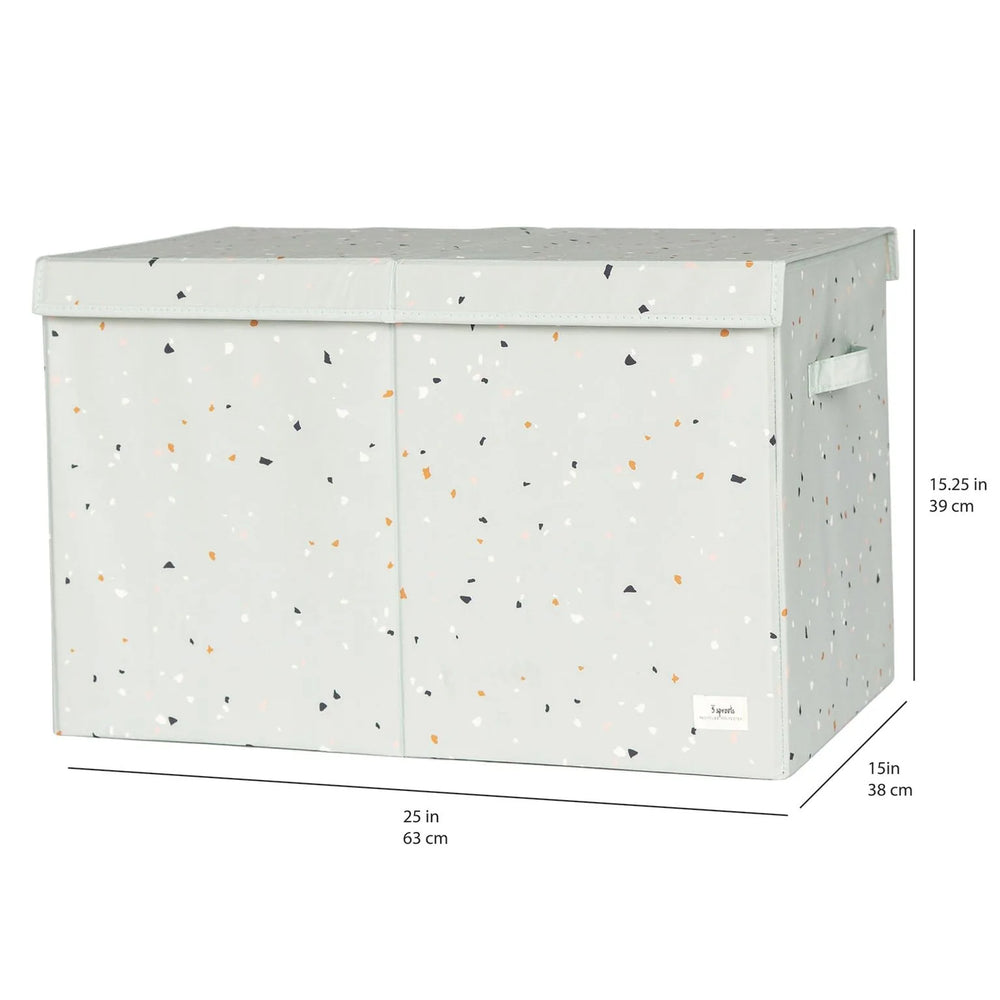 Opbevaringskasse Med Låg – Terrazzo, Grøn – 3 Sprouts