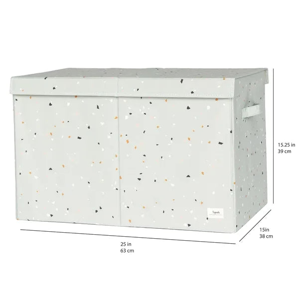 Opbevaringskasse Med Låg – Terrazzo, Grøn – 3 Sprouts