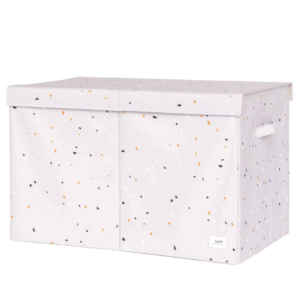 Opbevaringskasse Med Låg – Terrazzo, Lysegrå – 3 Sprouts