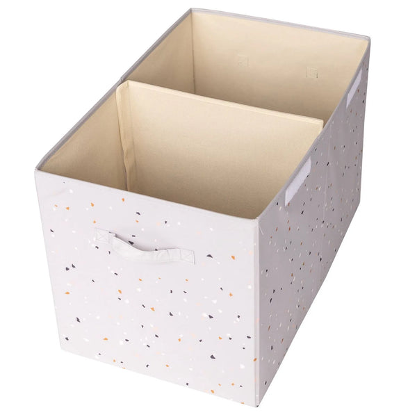 3 Sprouts Opbevaringskasse med låg, Terrazzo/Lysegrå