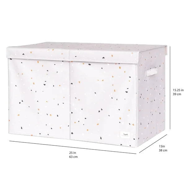 Opbevaringskasse Med Låg – Terrazzo, Lysegrå – 3 Sprouts