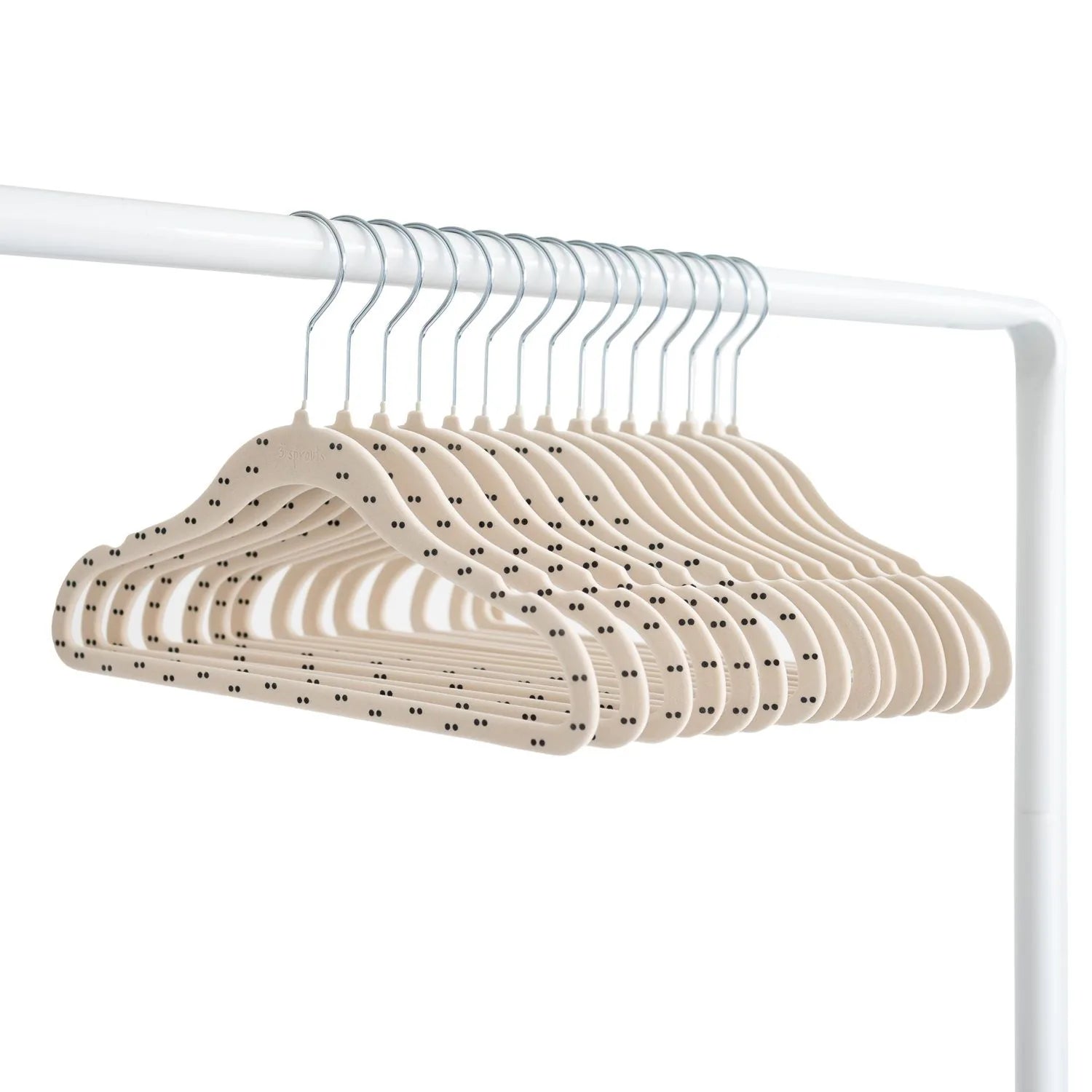 3 Sprouts Velourbøjle (15 stk.), Double dot beige