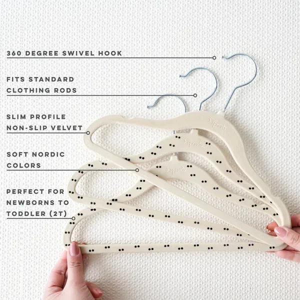 Velourbøjle (15 Stk.) – Double dot beige – 3 Sprouts