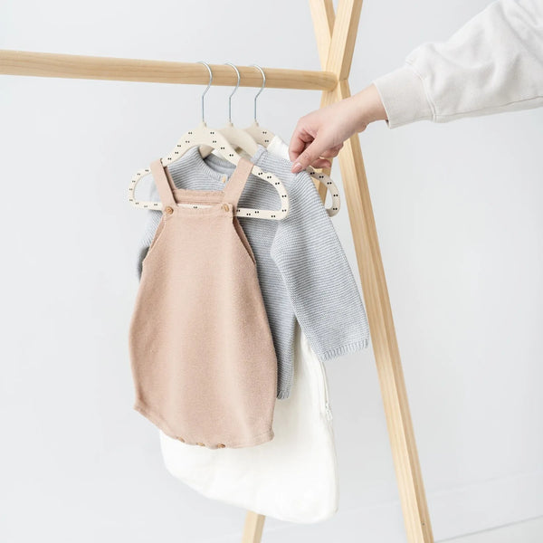3 Sprouts Velourbøjle (15 stk.), Double dot beige