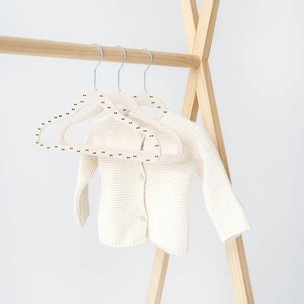 3 Sprouts Velourbøjle (15 stk.), Double dot beige