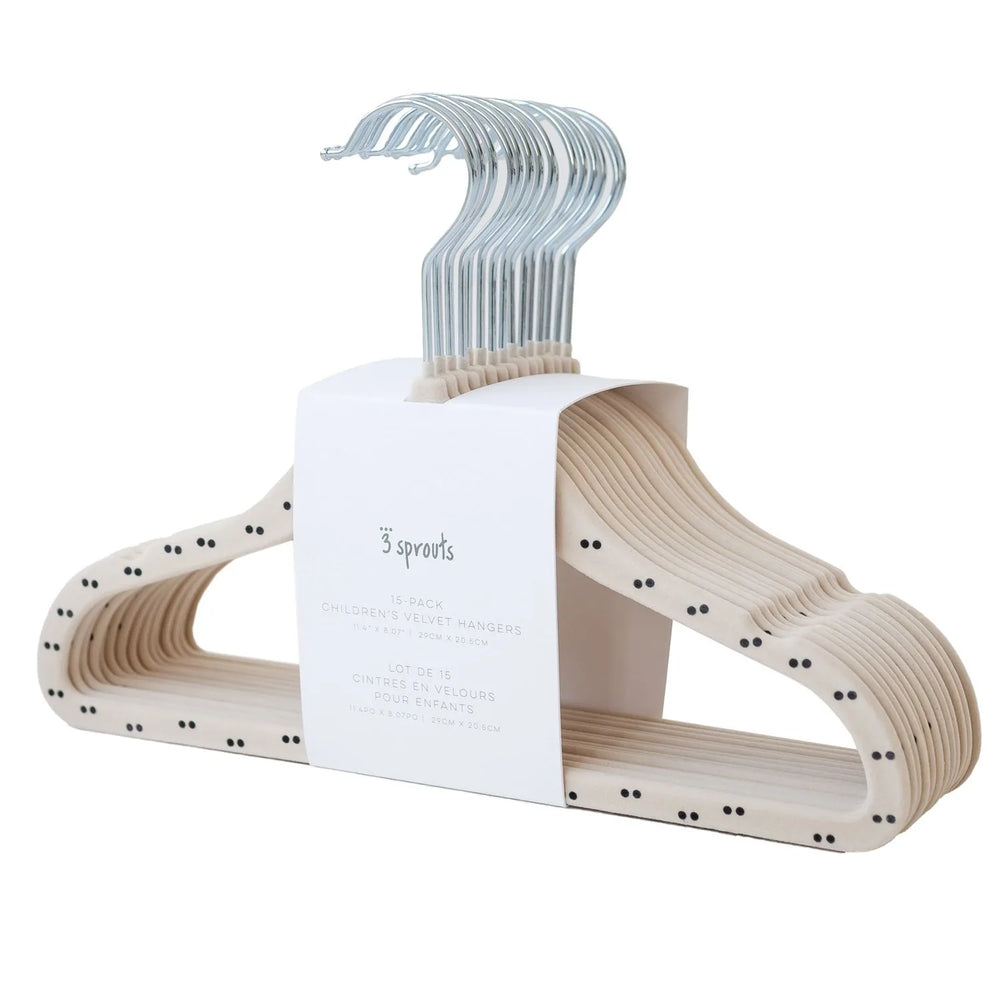 Velourbøjle (15 Stk.) – Double dot beige – 3 Sprouts