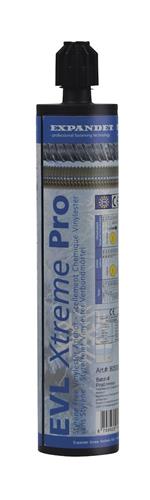 Injektionsmasse til gevindstænger - 300 ml, frostbestandig ned til -20°C - Expandet EVL Xtreme Pro