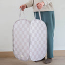 3 Sprouts Pop-up vasketøjskurv, Checkerboard beige