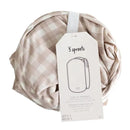 3 Sprouts Pop-up vasketøjskurv, Gingham beige
