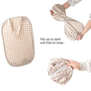 3 Sprouts Pop-up vasketøjskurv, Gingham beige