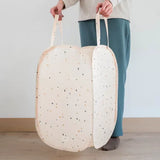 3 Sprouts Pop-up vasketøjskurv, Terrazzo beige