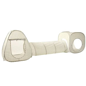 3 Sprouts Telt- og tunnel Sæt, Gingham beige