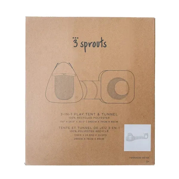 3 Sprouts Telt- og tunnel Sæt, Terrazzo beige