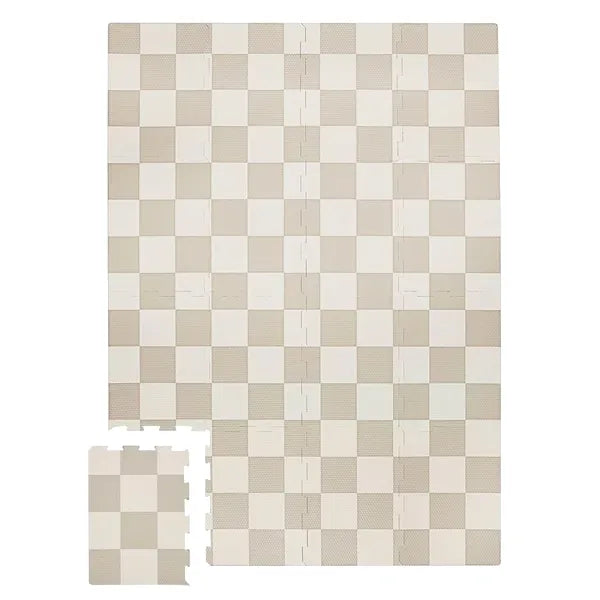 3 prouts Gulvpuslespil, Checkerboard beige