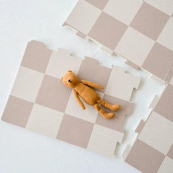 3 prouts Gulvpuslespil, Checkerboard beige