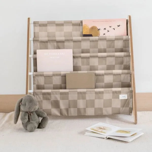 3 Sprouts Bogreol, Checkerboard beige