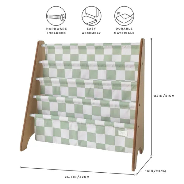 3 Sprouts Bogreol, Checkerboard grøn
