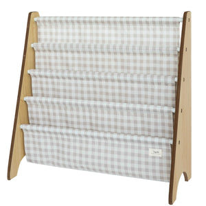 Bogreol Træ – Gingham beige – 3 Sprouts