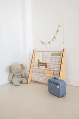 Bogreol Træ – Gingham beige – 3 Sprouts