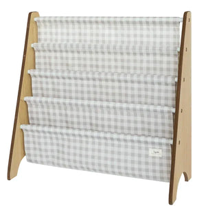 Bogreol Træ – Gingham beige – 3 Sprouts