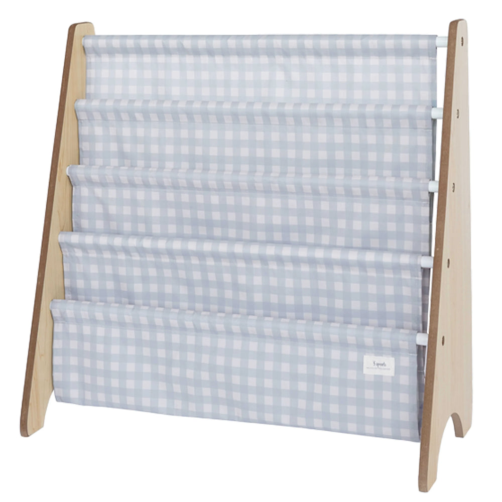 Bogreol Træ – Gingham blå – 3 Sprouts